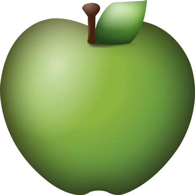 Green Apple Graphic PNG Image