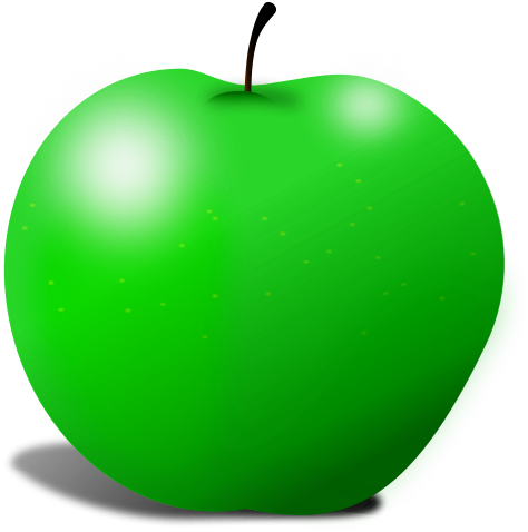 Green Apple Illustration PNG Image