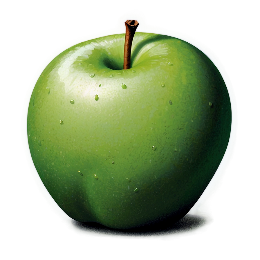 Green Apple Illustration Png Bks96 PNG Image