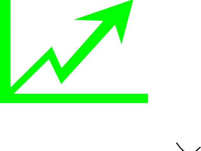 Green Arrow Growth Chart PNG Image