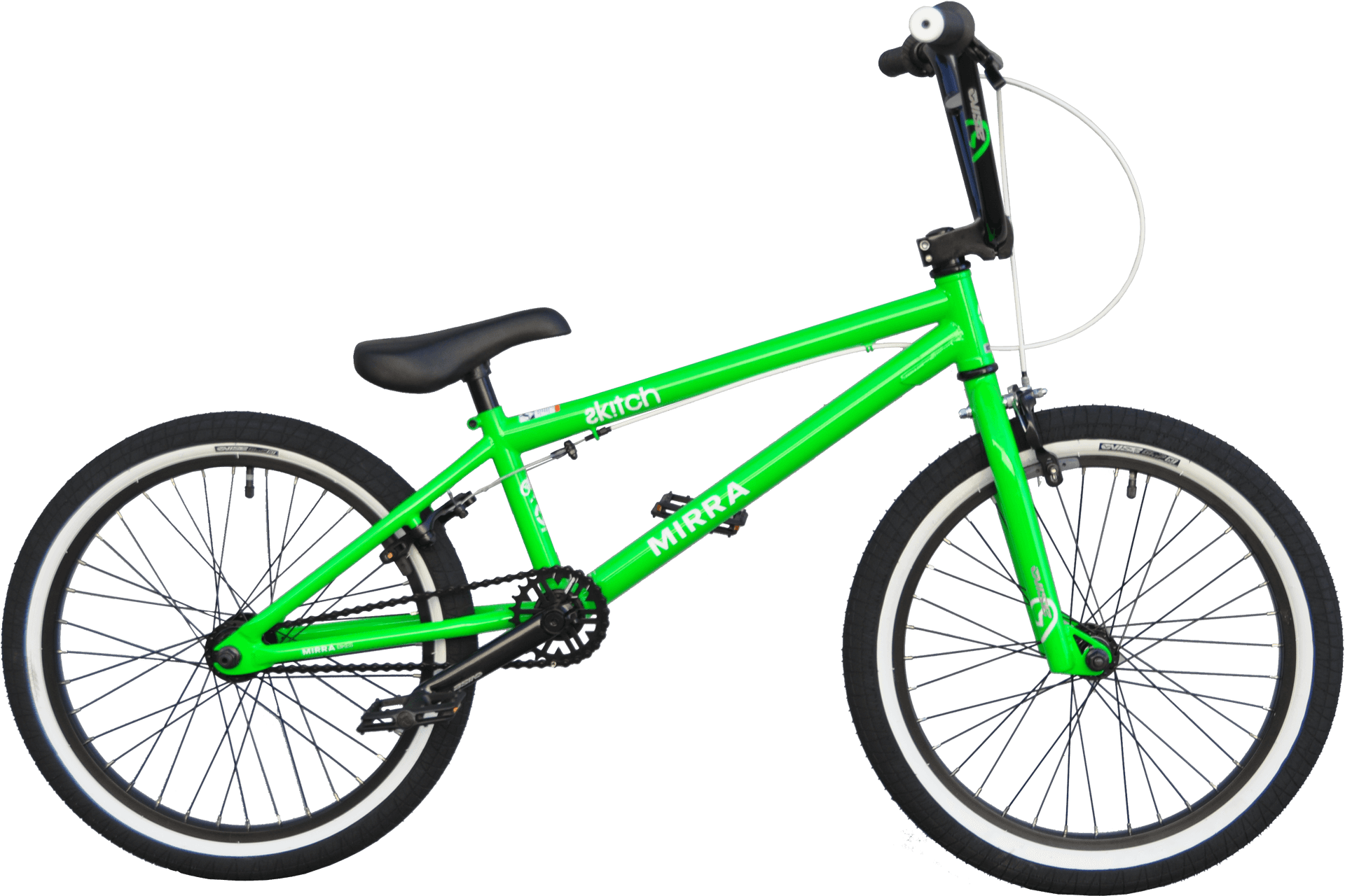 Green B M X Bike Profile PNG Image