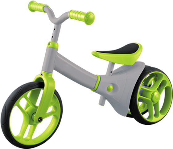 Green Balance Bike Children PNG Image