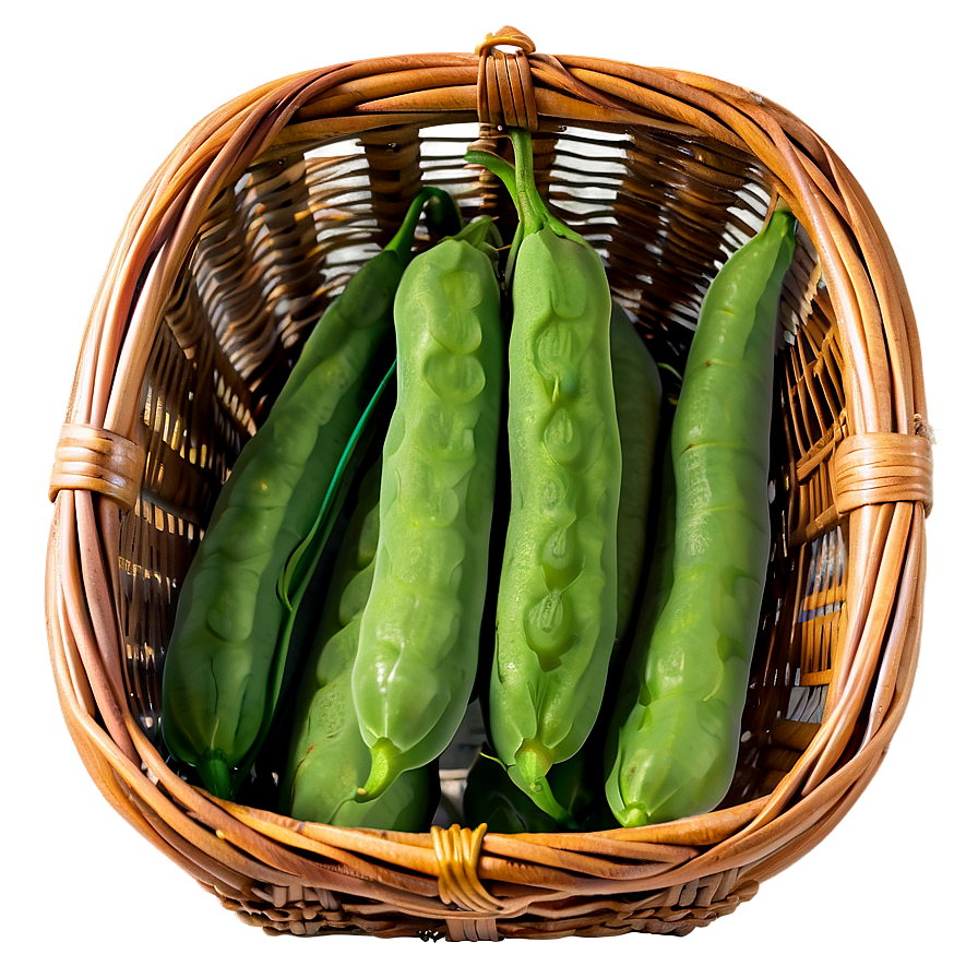 Green Beans In Basket Png Obw PNG Image