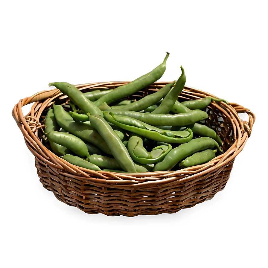 Green Beans In Basket Png Qvk PNG Image