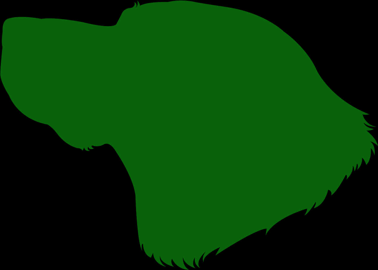 Green Bear Silhouette PNG Image