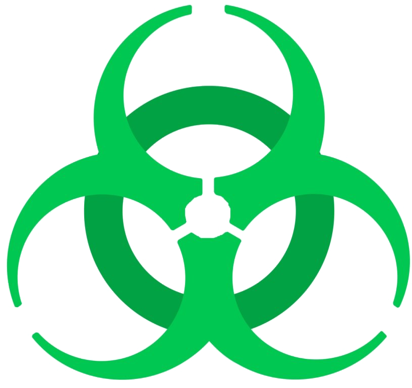 Green Biohazard Symbol PNG Image