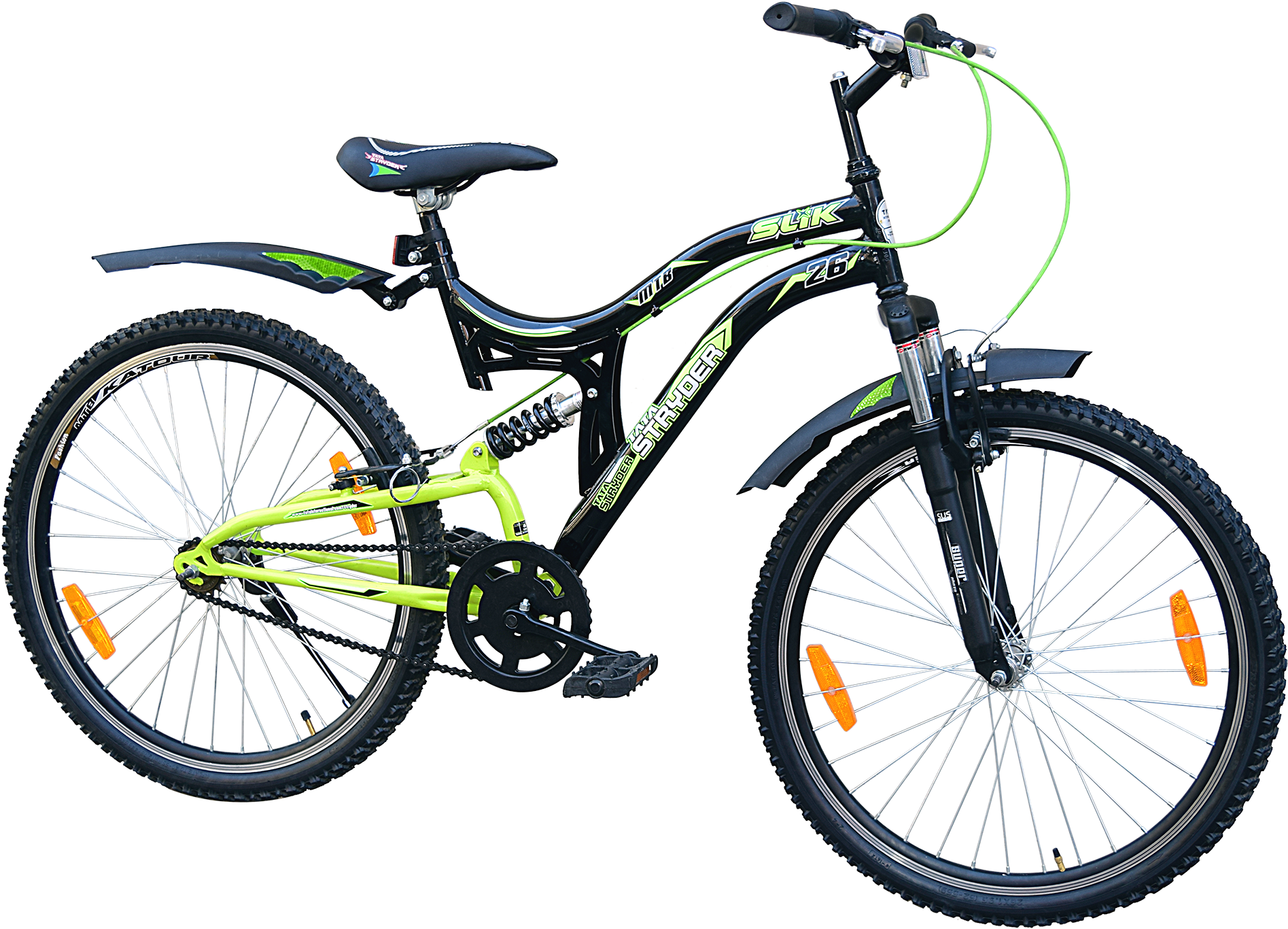 Green Black Mountain Bike PNG Image