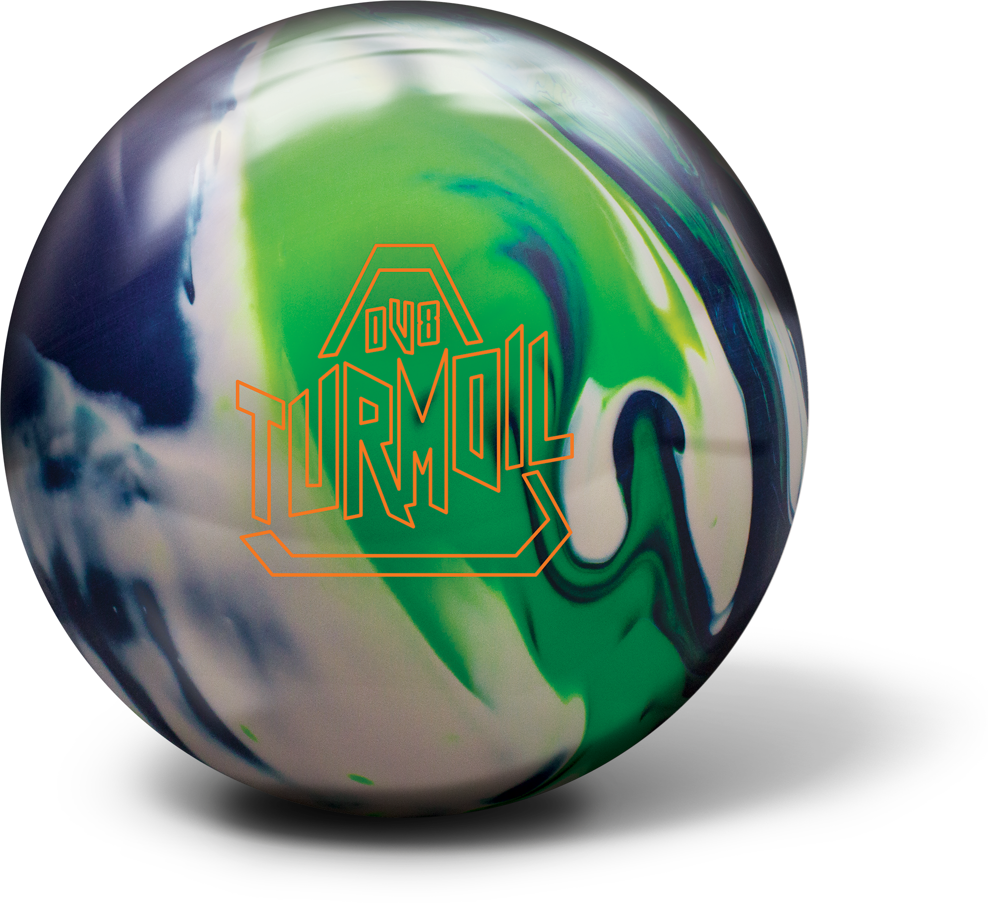 Green Black Swirl Bowling Ball PNG Image