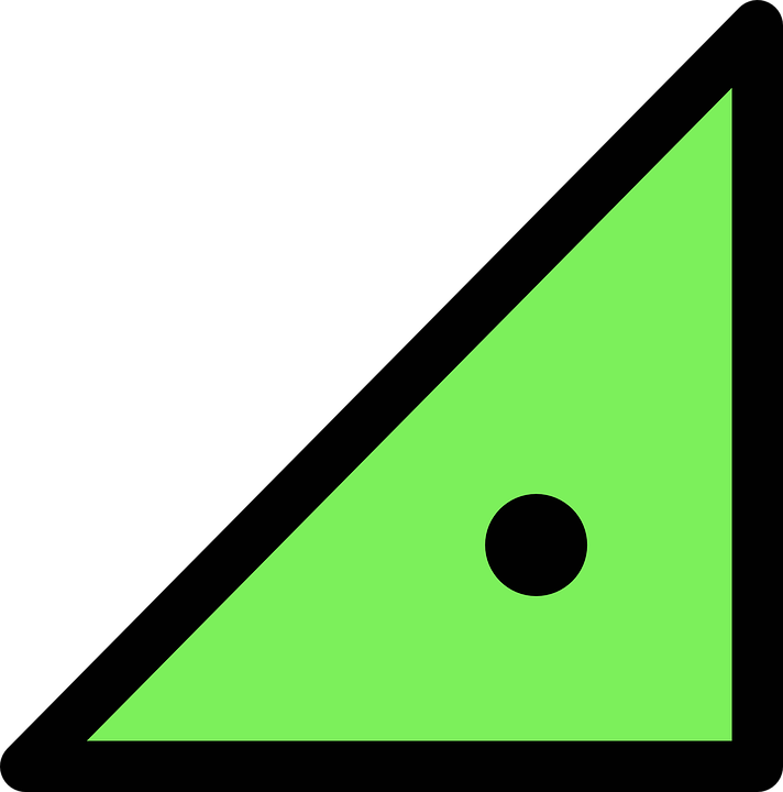 Green Black Triangle Icon PNG Image