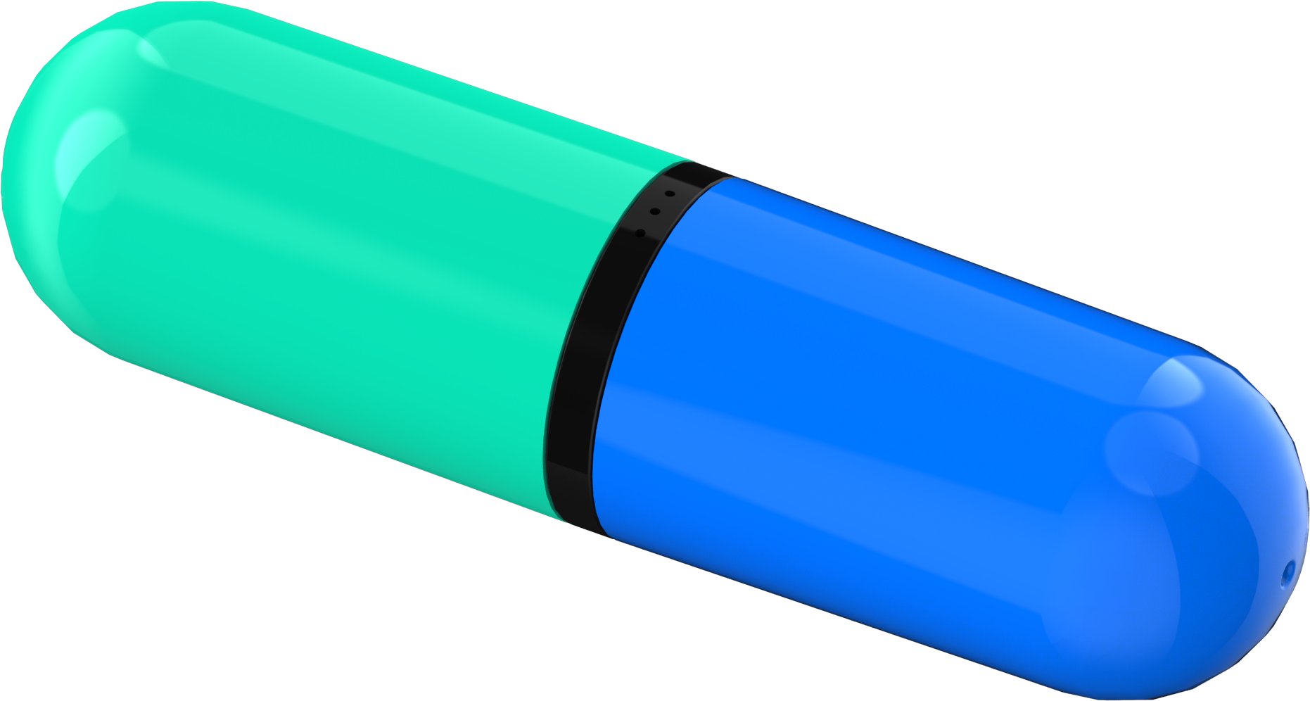 Green Blue Capsule Pill PNG Image