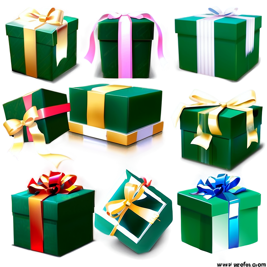 Green Box Collection Png Aue PNG Image