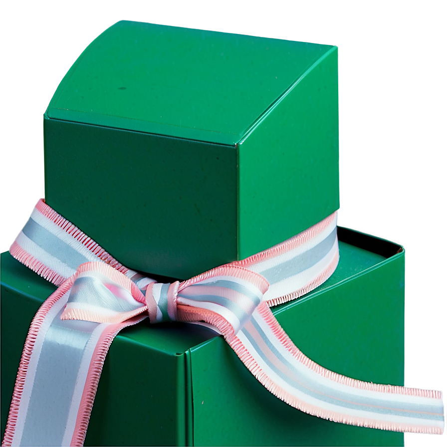 Green Box With Ribbon Png 23 PNG Image