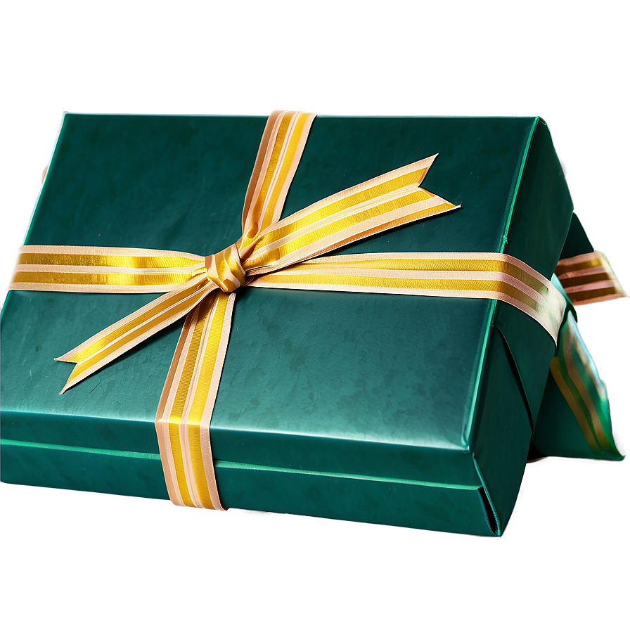 Green Box With Ribbon Png 89 PNG Image