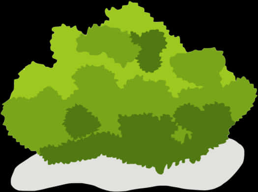 Green Bush Vector Illustration PNG Image