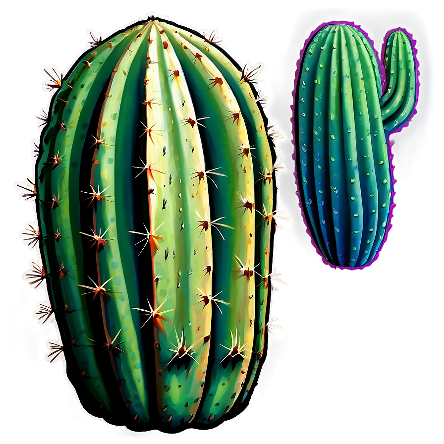 Green Cactus Sticker Png 05252024 PNG Image