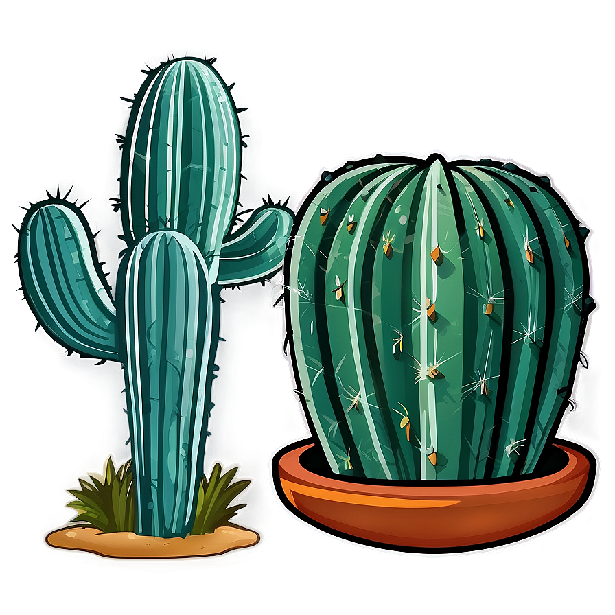 Green Cactus Sticker Png 59 PNG Image