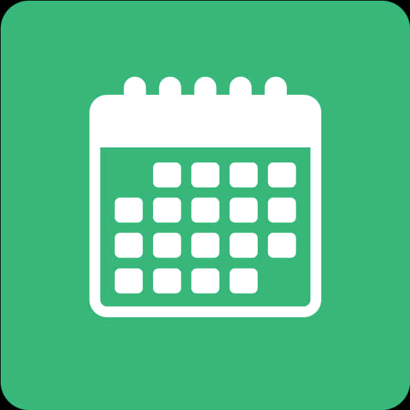 Green Calendar Icon PNG Image