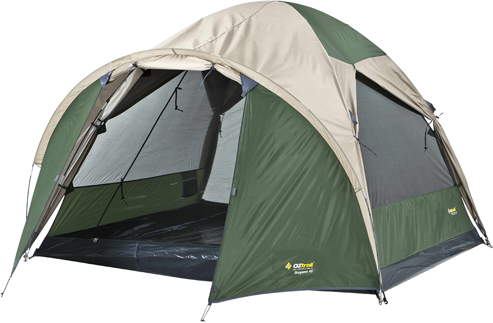 Green Camping Tent PNG Image