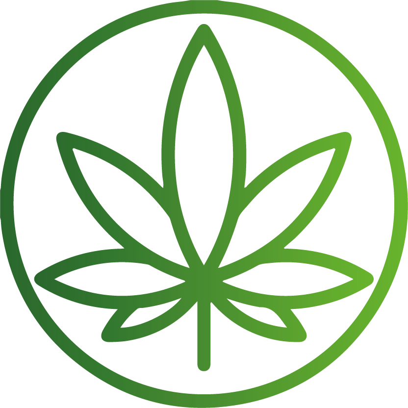 Green Cannabis Leaf Icon PNG Image