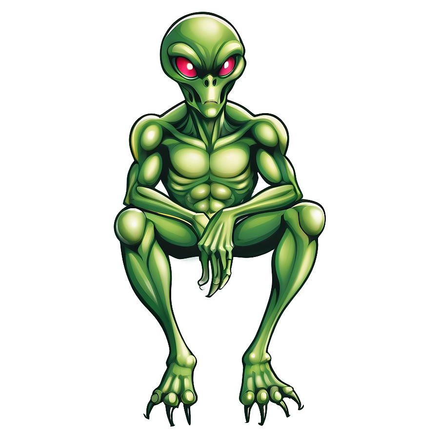 Green Cartoon Alien Png Ukg PNG Image