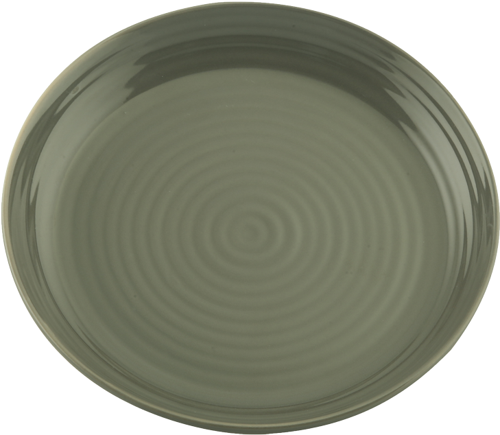 Green Ceramic Dinner Plate PNG Image