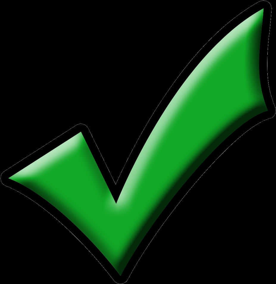 Green Check Mark Graphic PNG Image