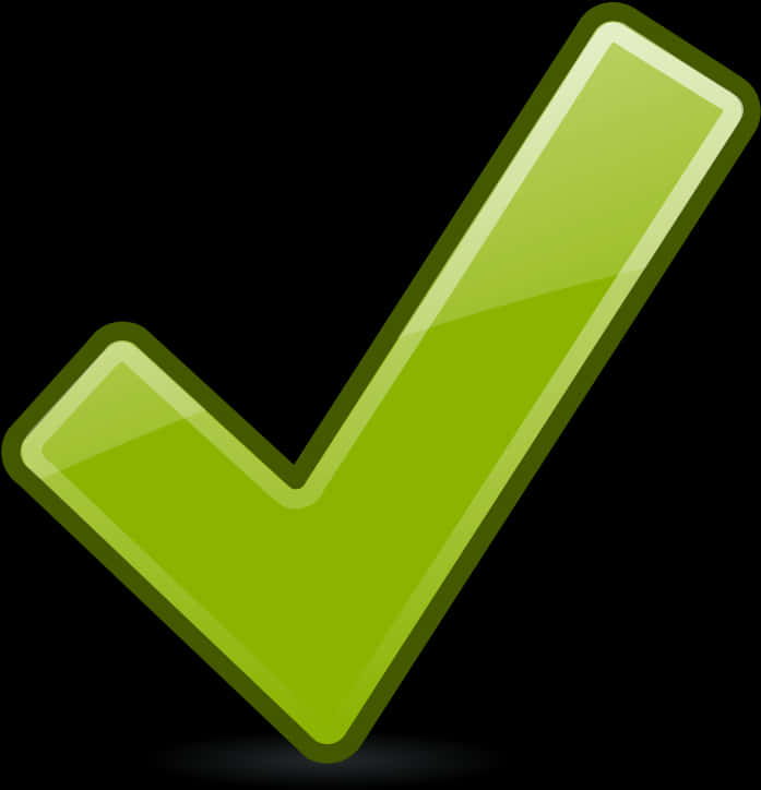 Green Check Mark Icon PNG Image