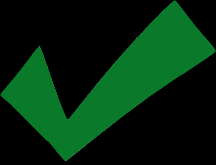 Green Check Markon Black Background PNG Image