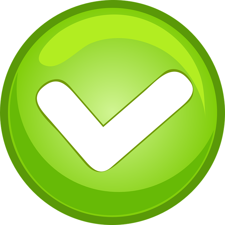 Green Checkmark Button PNG Image