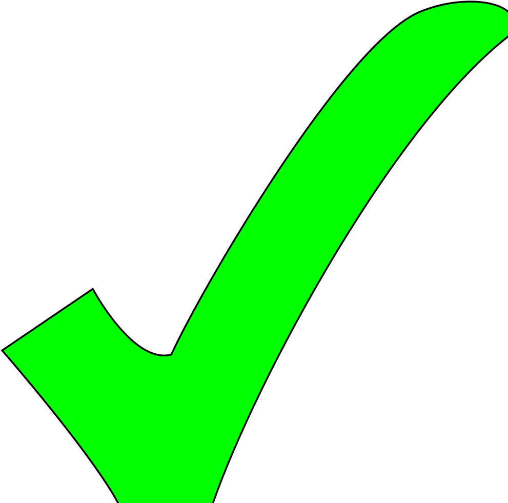 Green Checkmark Graphic PNG Image