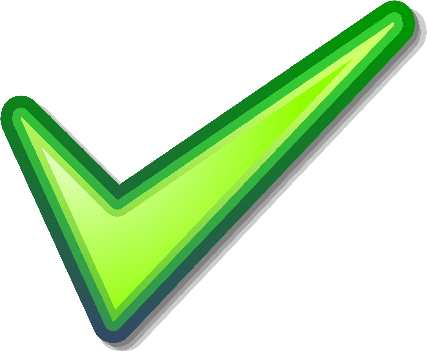 Green Checkmark Graphic PNG Image