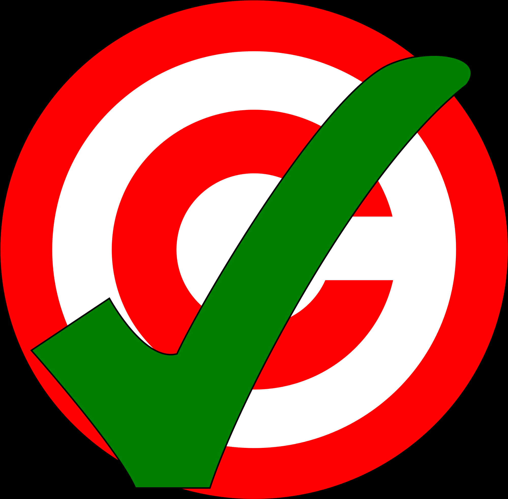 Green Checkmark Red Target PNG Image