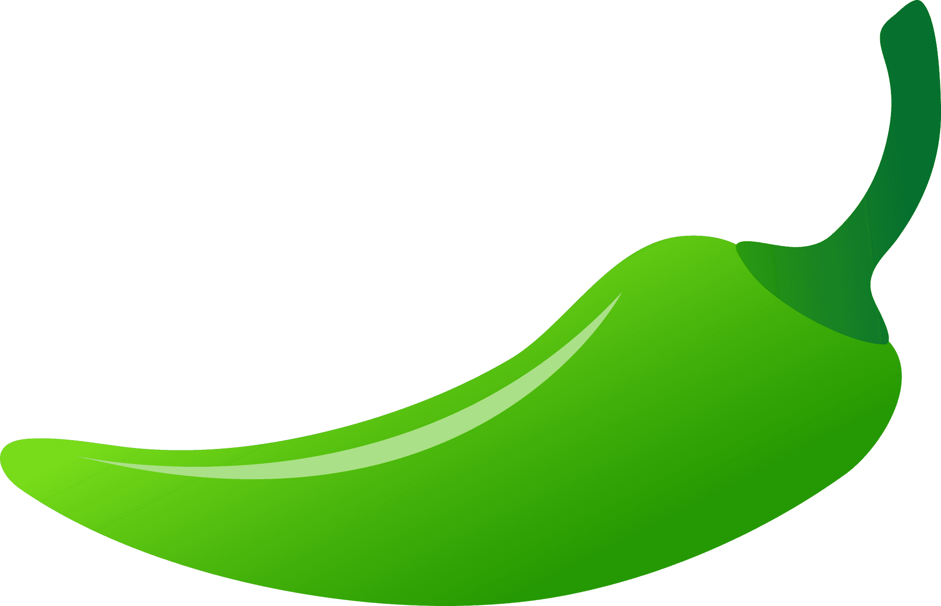 Green Chili Pepper Graphic PNG Image