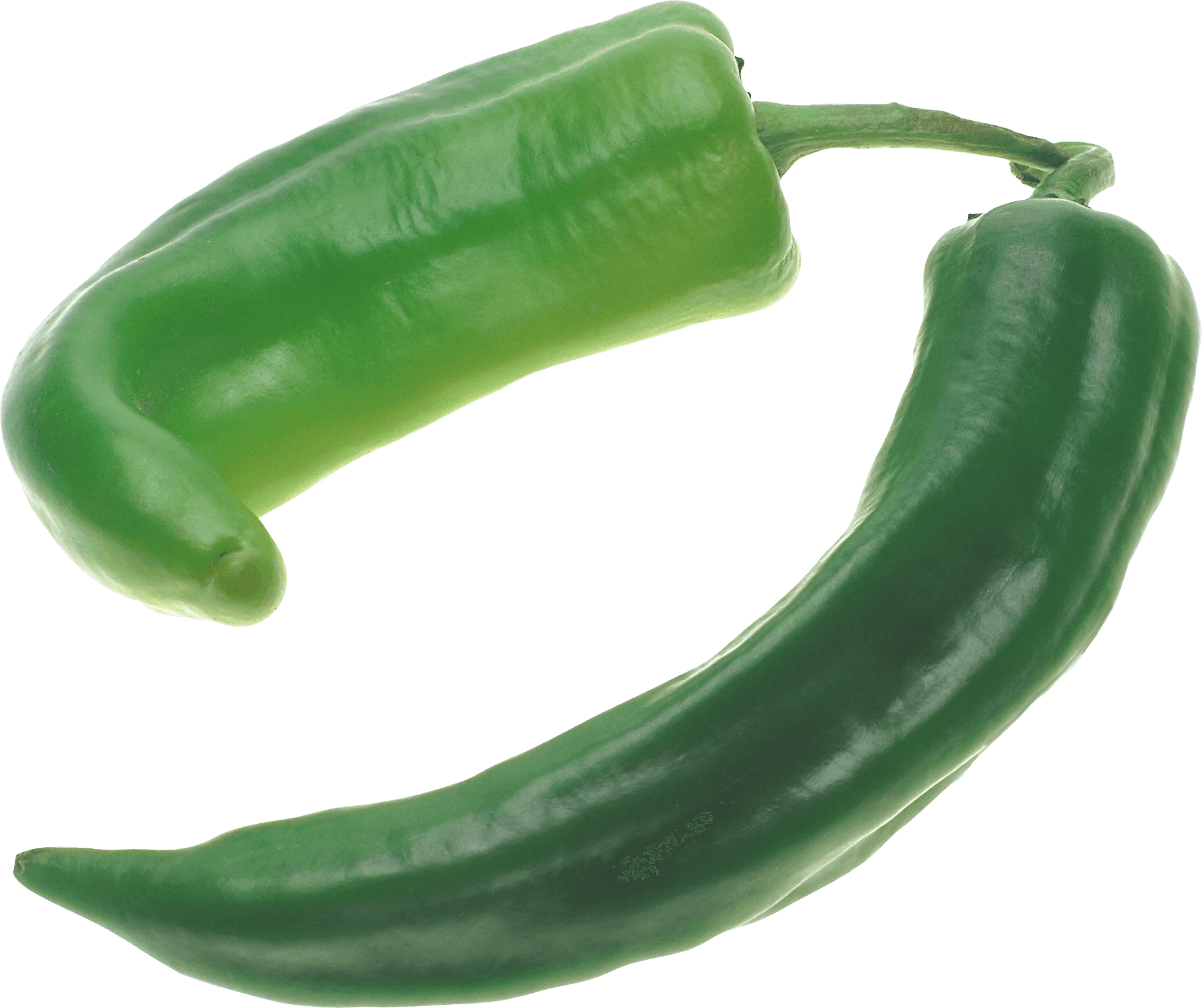 Green Chili Peppers Transparent Background PNG Image