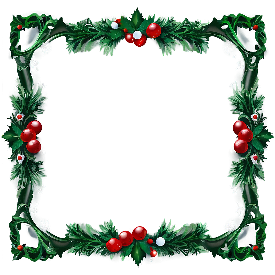 Green Christmas Frame Png 05252024 PNG Image