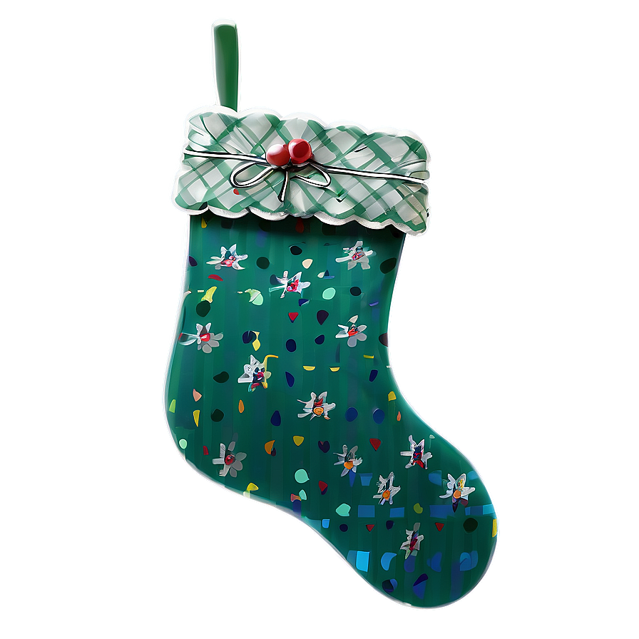 Green Christmas Stocking Png Jix27 PNG Image