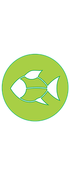 Green Circle Fish Icon PNG Image