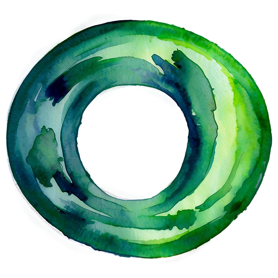 Green Circle In Watercolor Png 05252024 PNG Image