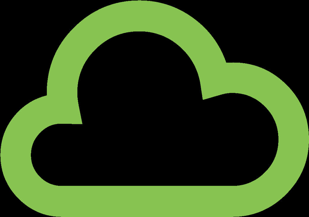 Green Cloud Icon PNG Image