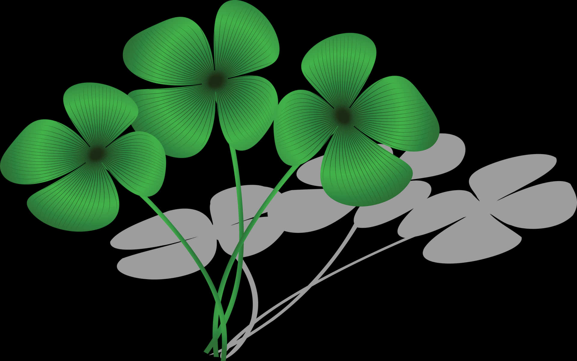 Green Clover Illustration PNG Image