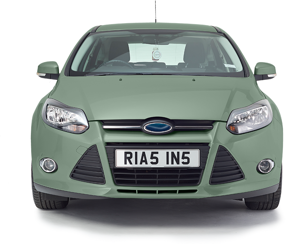 Green_ Compact_ Car_ Front_ View.png PNG Image