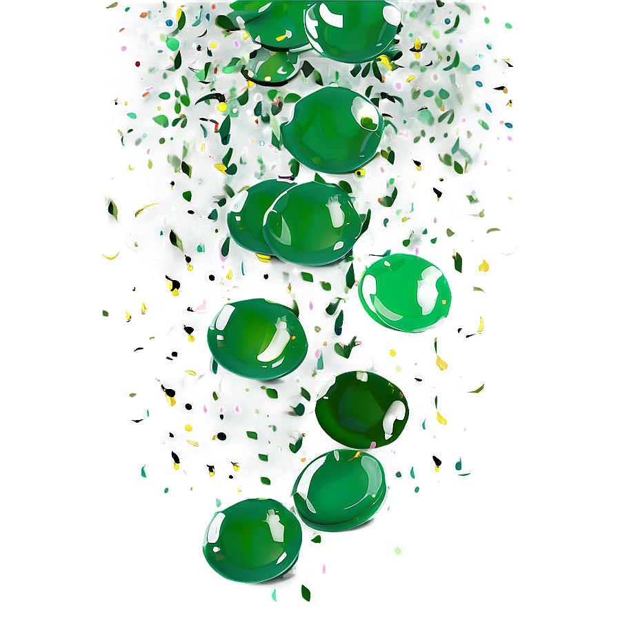 Green Confetti Png Wet PNG Image