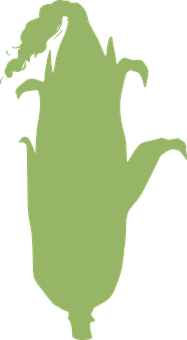 Green Corn Silhouette PNG Image