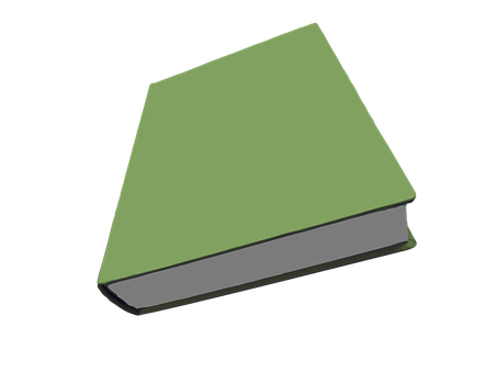 Green Cover Bookon Black Background PNG Image