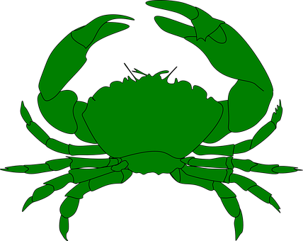 Green Crab Silhouette PNG Image