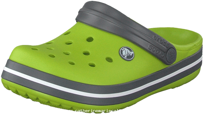 Green Crocs Clog Side View PNG Image