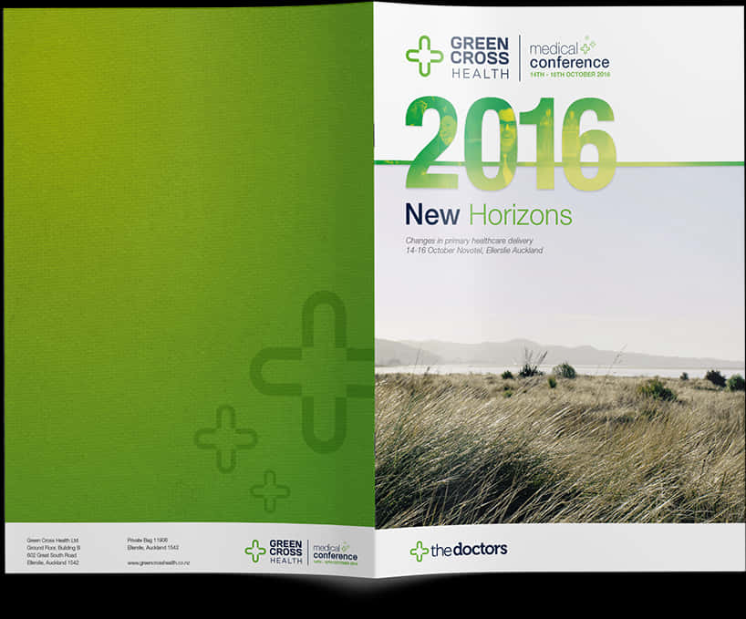 Green Cross Health Medical Conference2016 Brochure Cover PNG Image