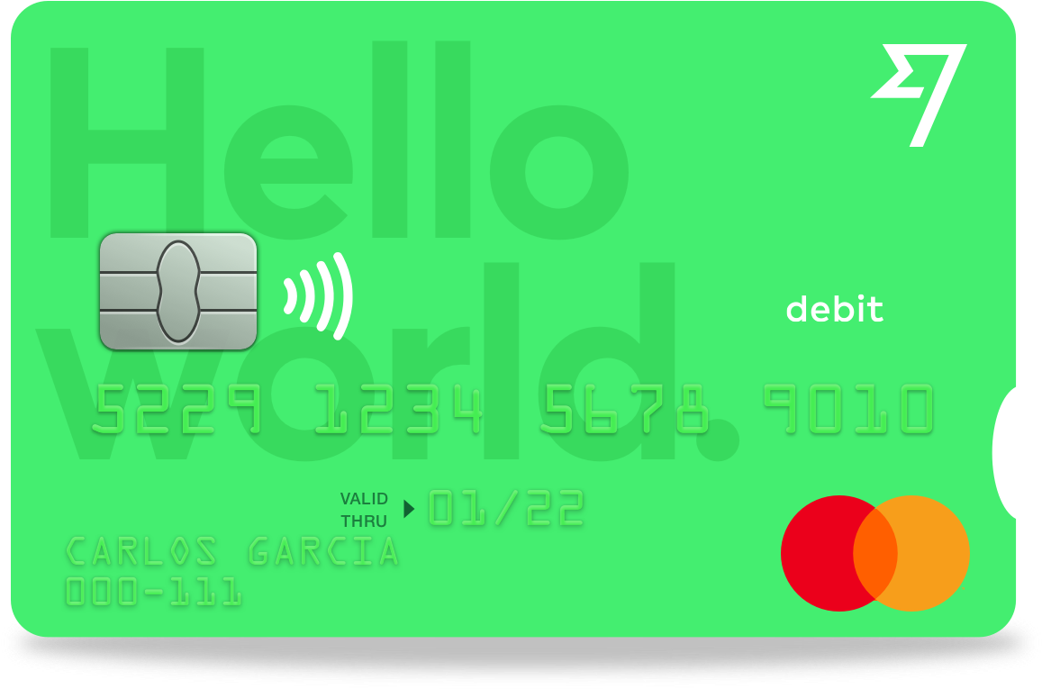 Green Debit Card Mockup PNG Image