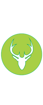 Green Deer Silhouette Icon PNG Image