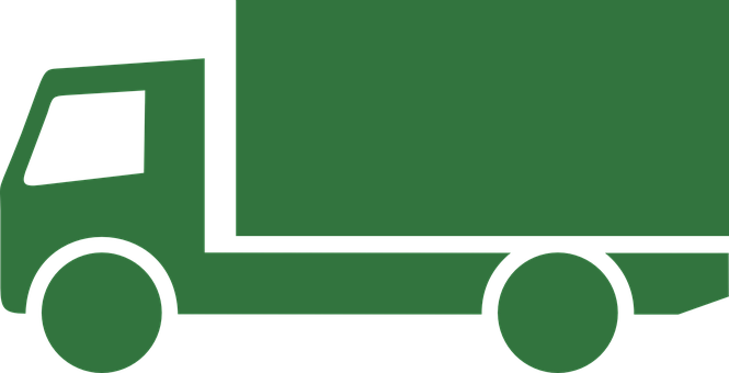 Green Delivery Truck Vector PNG Image